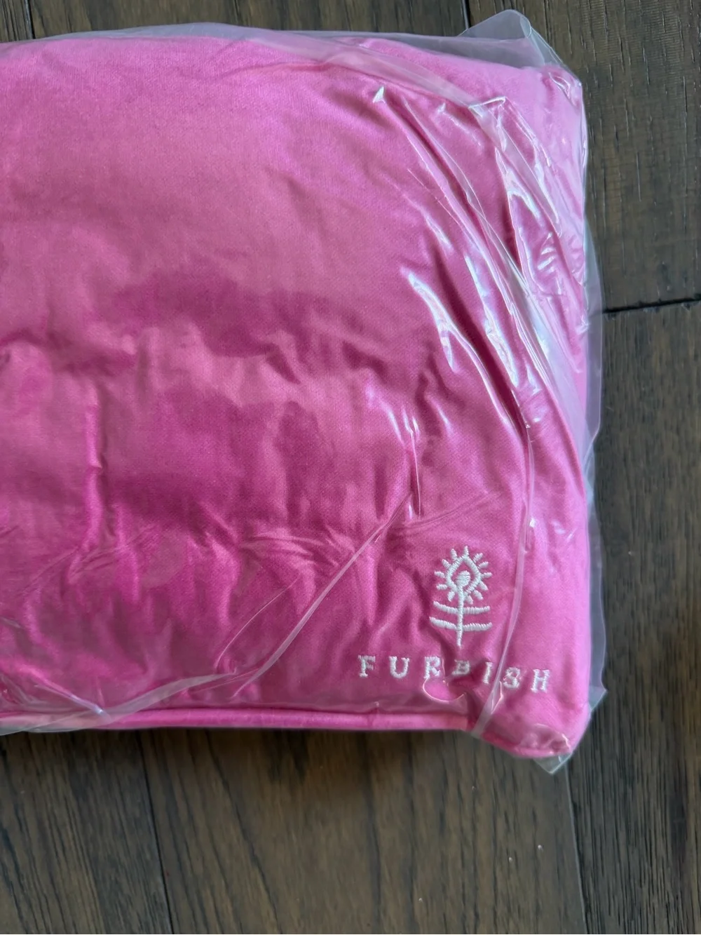 Furbish Studio Watching Me Needlepoint Accent Pillow - Pink Multicolor NEW